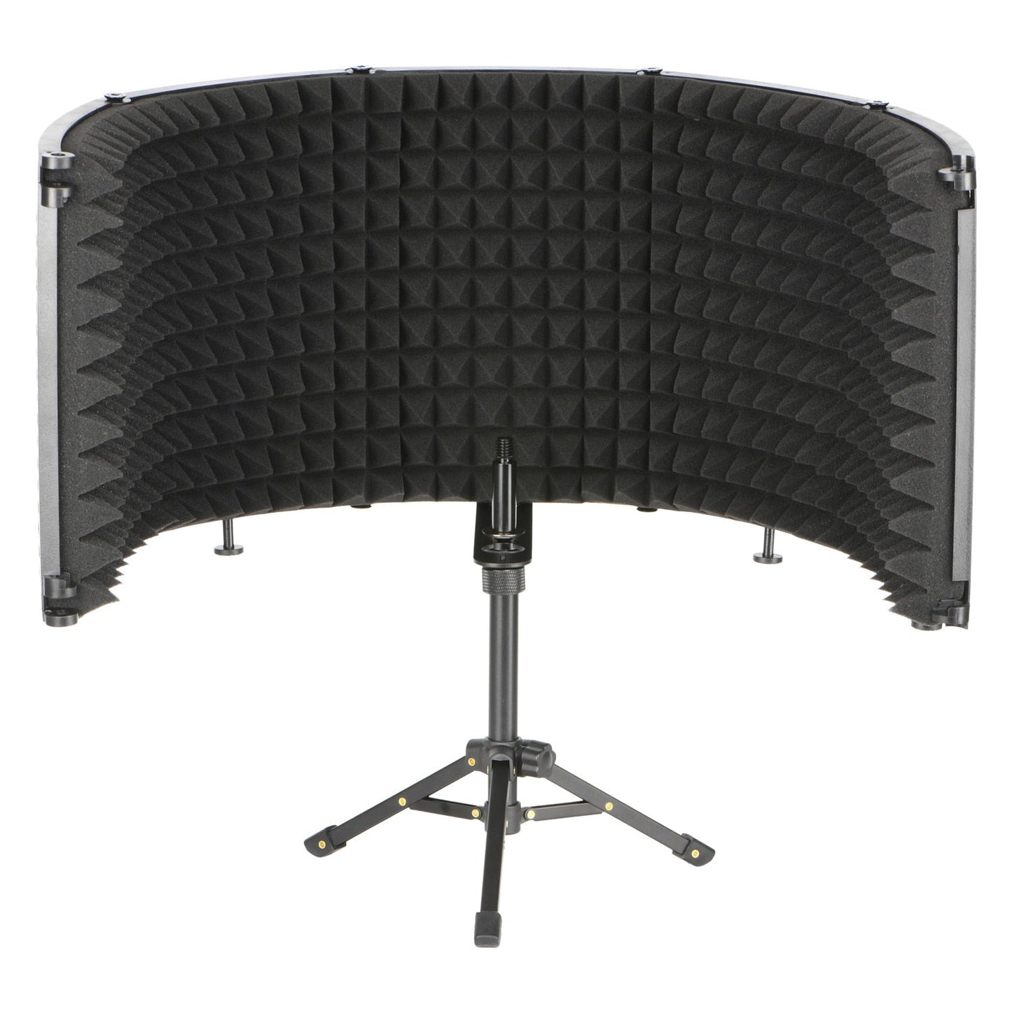Studio microphone windshield: foldable, adjustable, sound-absorbing