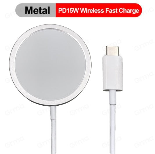 WLMLBU 15W Mag. wireless charger for iPhone 12 Pro Max 12pro Qi fast charger for iPhone 12 Mini USB C PD adapter Magsafing