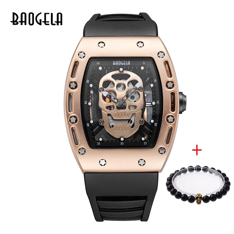 Baogela Pirate Skull Watch, Silicone, Quartz