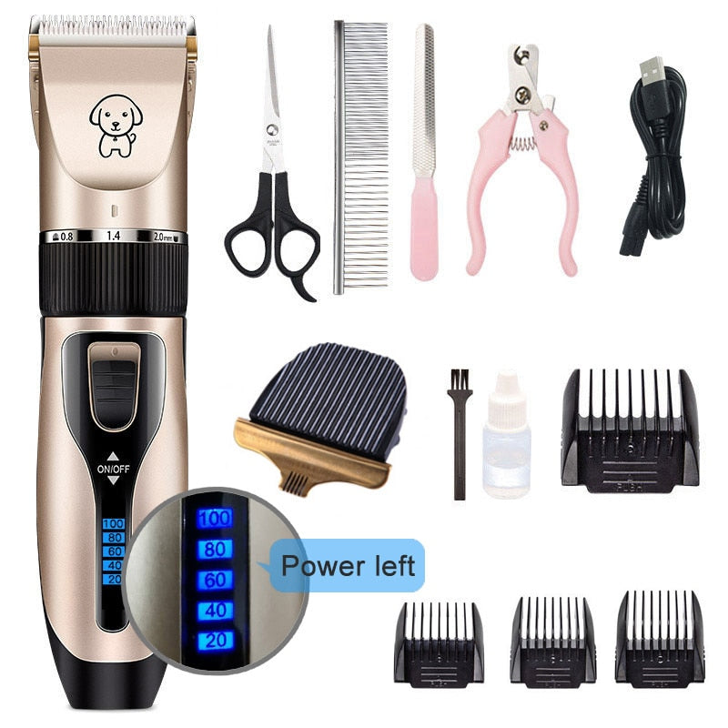 Professional Cordless Pet Hair Clipper Set