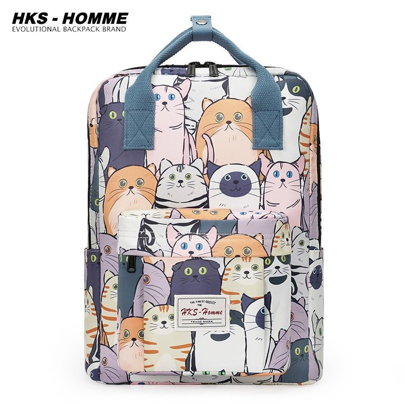 Fashion 2021: Women Canvas Backpack, Waterproof, Laptop, School