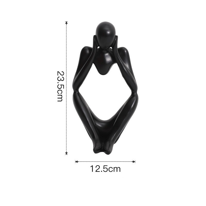 VILEAD Nordic Abstract Thinker Statue Resin Figurine Office Home Decoration Desktop Decor Handmade Crafts Sculpture Modern Art