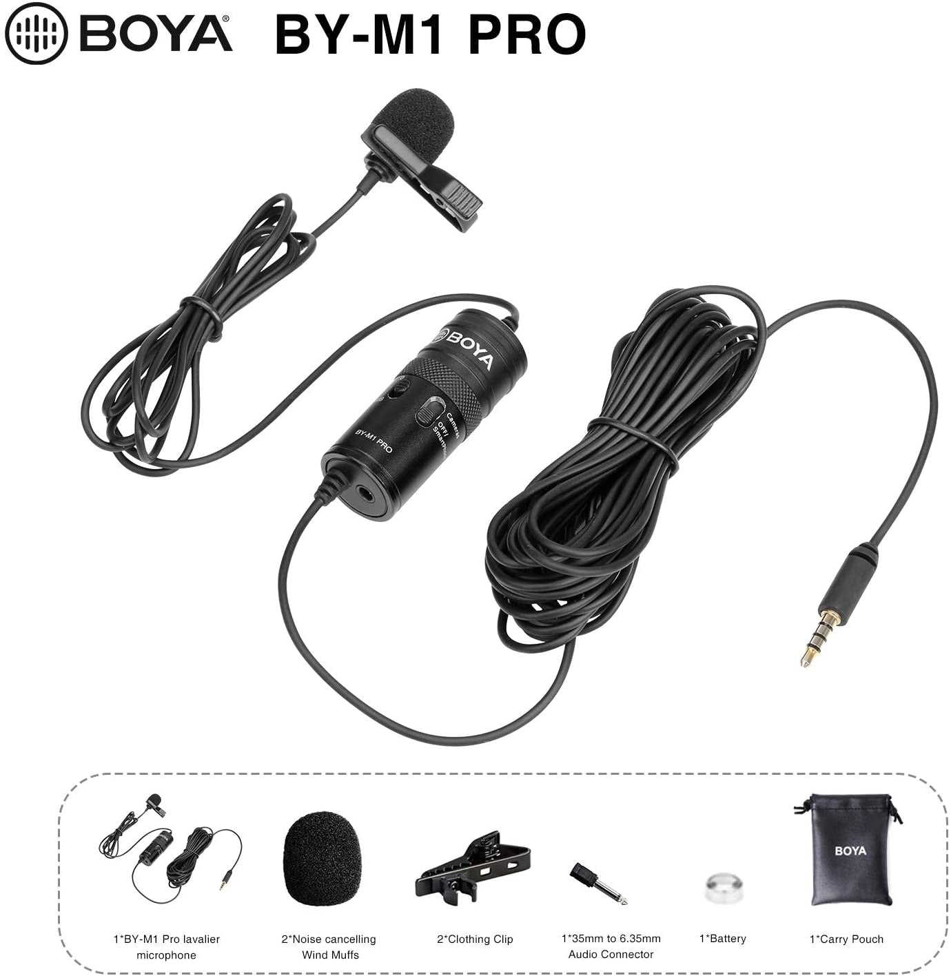 BOYA BY-M1 3,5mm Audio Video Lavalier Mikrofon