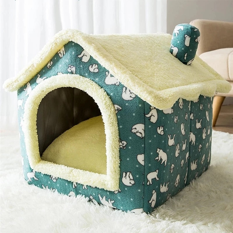 Foldable Dog House Kennel Bed Mat for Small Medium Dogs Cats