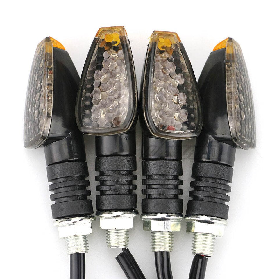 4pcs. Universal Motorcycle LED Indicators, Long/Short, Amber, Accessories