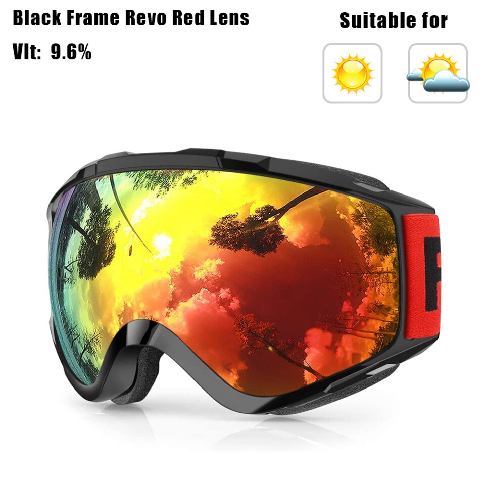 Findway Snowboard UV400 Schutz Ski Goggles OTG, kratzfest, Anti-Beschlag