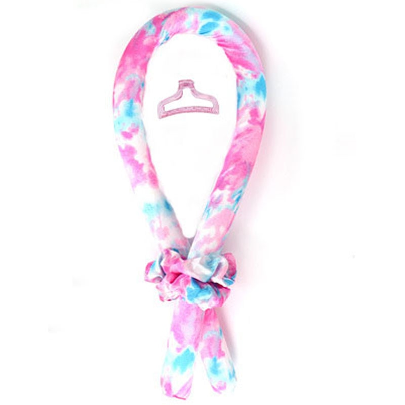 Hair styling without heat + hair clip + hair ties - yellow