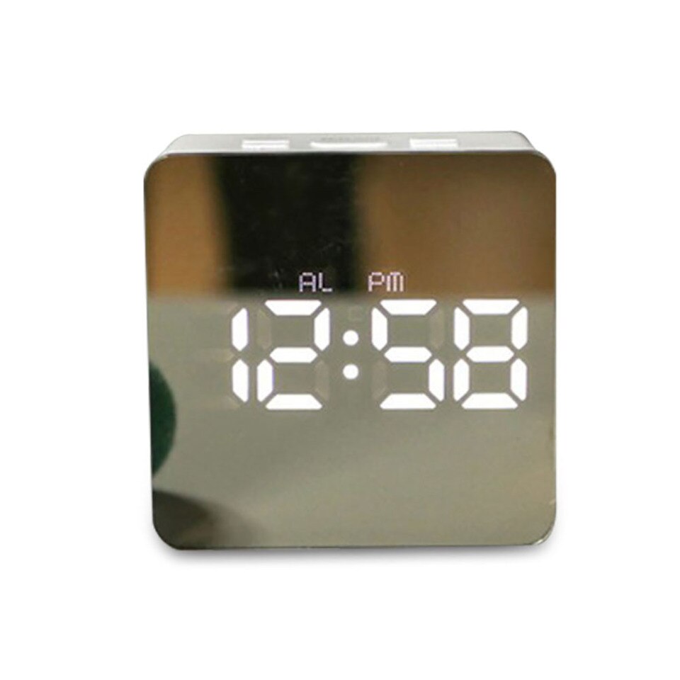 LED alarm clock for children's rooms with temperature display and snooze function