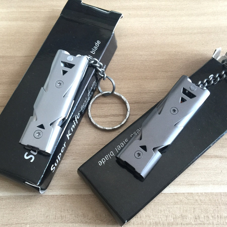 Emergency Survival Whistle Keychain for Hiking Camping Outdoor Sport Tools