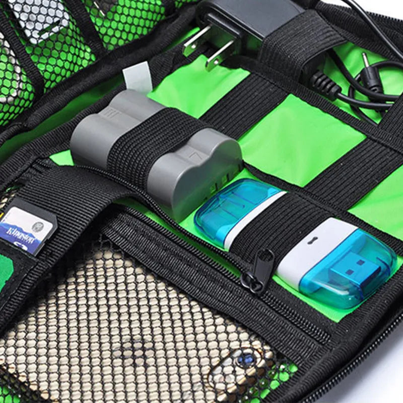 Outdoor Travel Kit Waterproof Nylon Cable Holder Bag Electronic Accessories Camping Organizer Bag