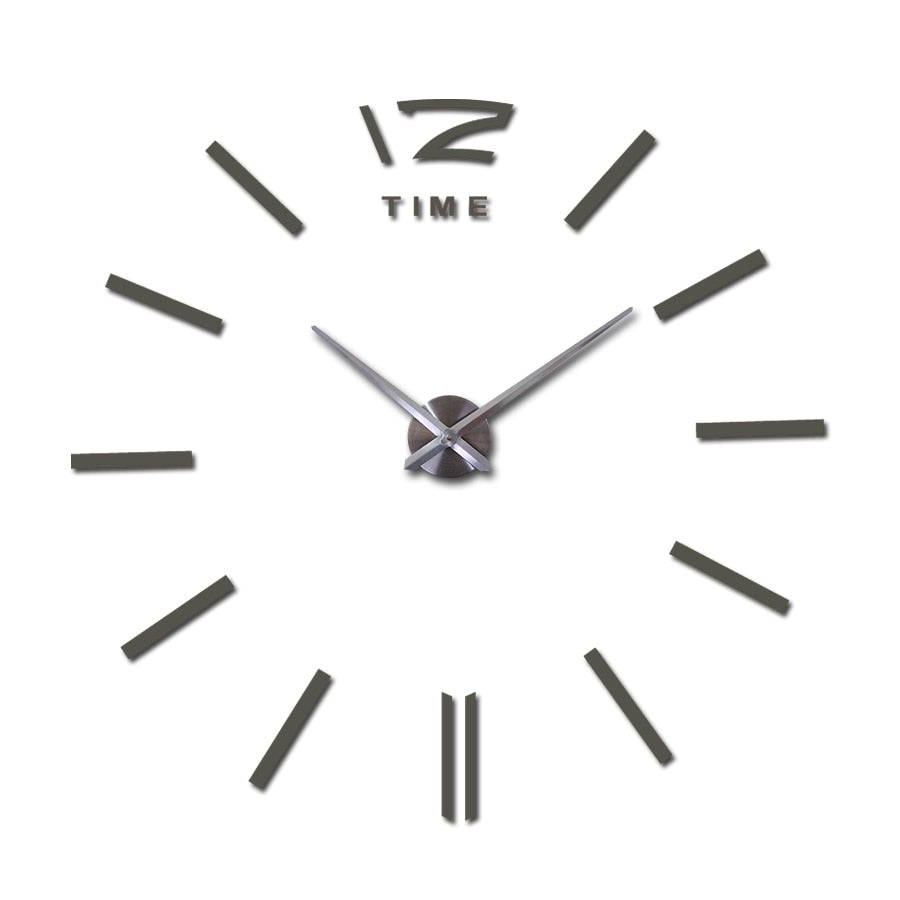 3D DIY Acrylic Mirror Wall Clock - Free Shipping