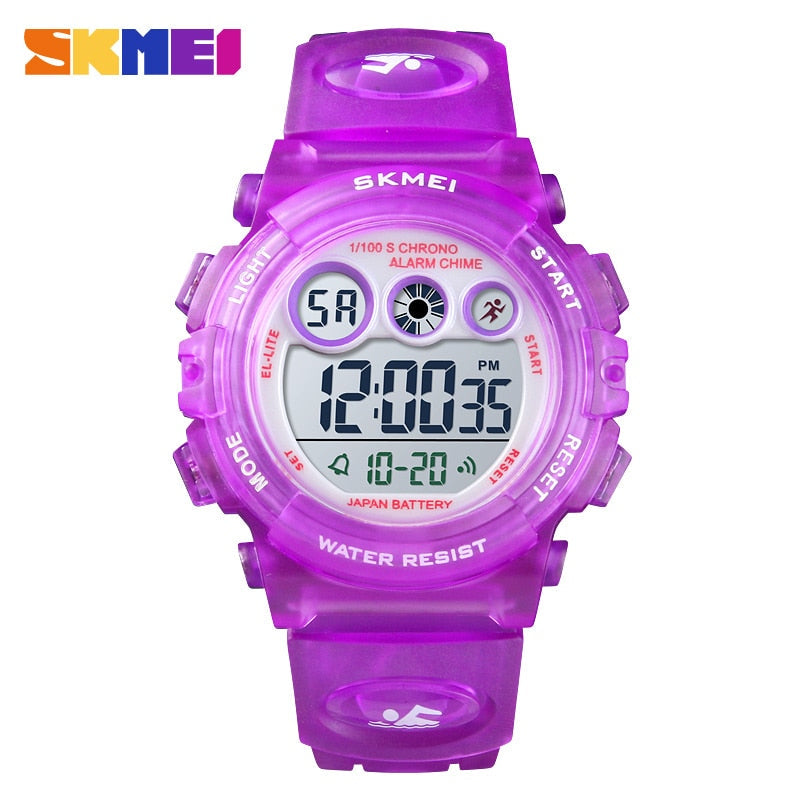SKMEI Sport montre pour enfants LED étanche