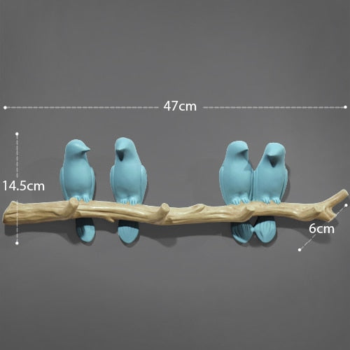 Wall Decoration Home Accessories: Resin Bird Hanger