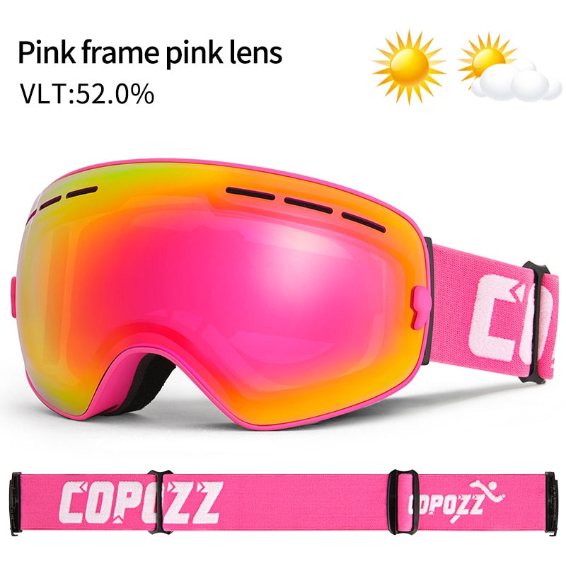COPOZZ Ski Goggles UV400 Anti-Fog Big Ski Mask