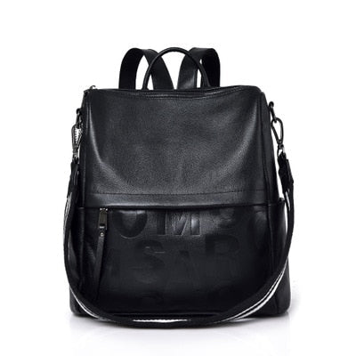 women's backpack made of genuine leather