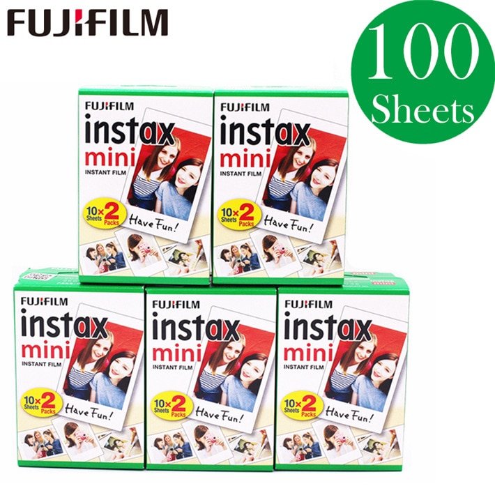 10-100 Sheets Fujifilm instax mini 9 mini11 Film white Edge 3 inch wide film for instant camera mini 8 7s 25 50s 90 photo paper