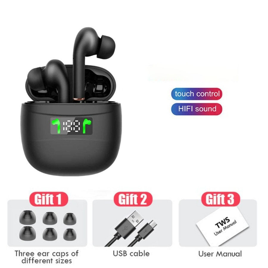 TWS Kopfhörer Bluetooth 5.2 IPX7 Wasserdicht LED Display HD Stereo Mikrofon für Xiaomi iPhone