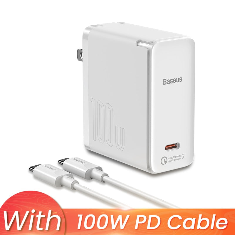 Baseus 100W GaN USB-C Charger for iPhone 12 Pro Max Macbook