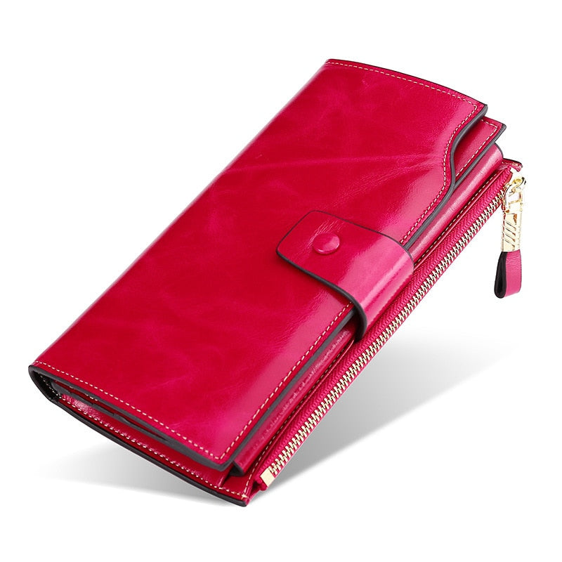 Vintage luxury ladies wallet made of genuine leather