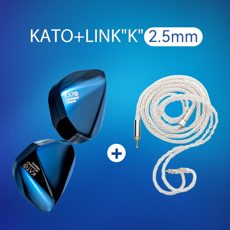 MoonDrop KATO earphones with replaceable sound nozzle and detachable cable