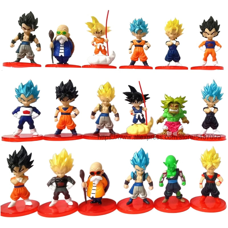 Dragon Ball Super Goku Vegeta Broly Buu Action Figur Set Anime Figuren Ultra Instinct Modell Spielzeug