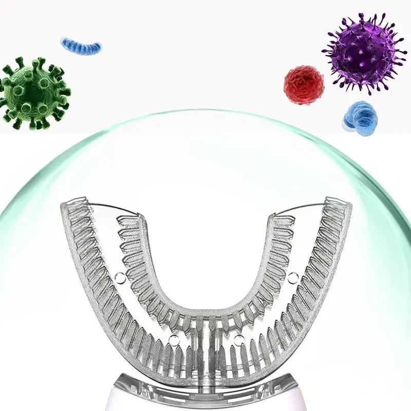 U-Type Toothbrush, 360-Degree, Smart Silicone Head, USB Charging, Waterproof Toothbrush, Electric Sonic Toothbrush, Automatic