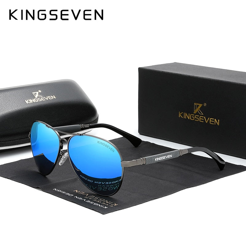 KINGSEVEN Trend Titanium Alloy Sunglasses Polarized Oculos de sol