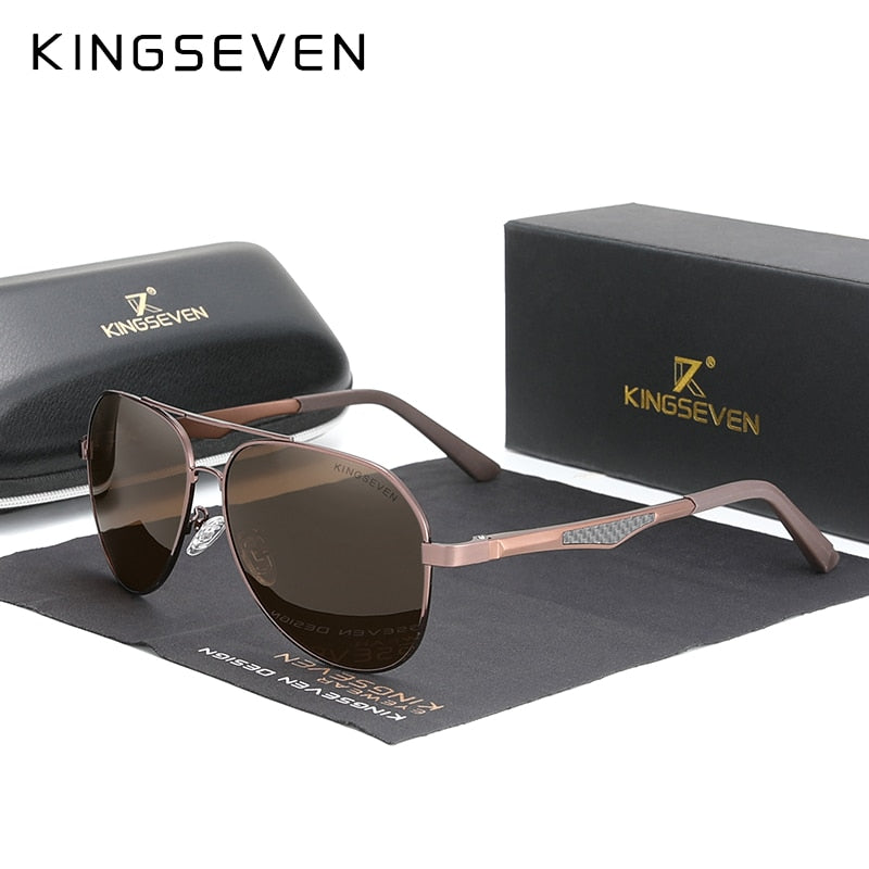 KINGSEVEN men's sunglasses, polarized, aluminum temples, UV400
