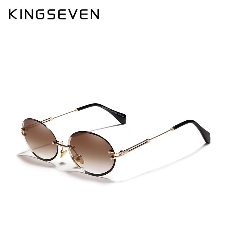 KINGSEVEN DESIGN Oval Sonnenbrille für Frauen