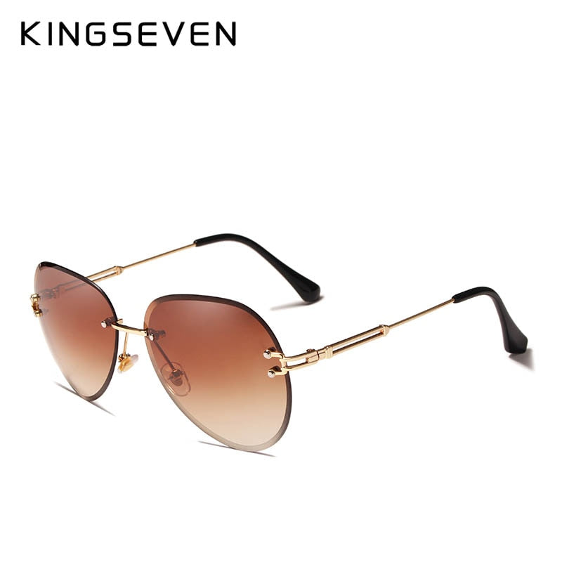 KINGSEVEN DESIGN lunettes de soleil aviateur pour femme, bleu, UV400