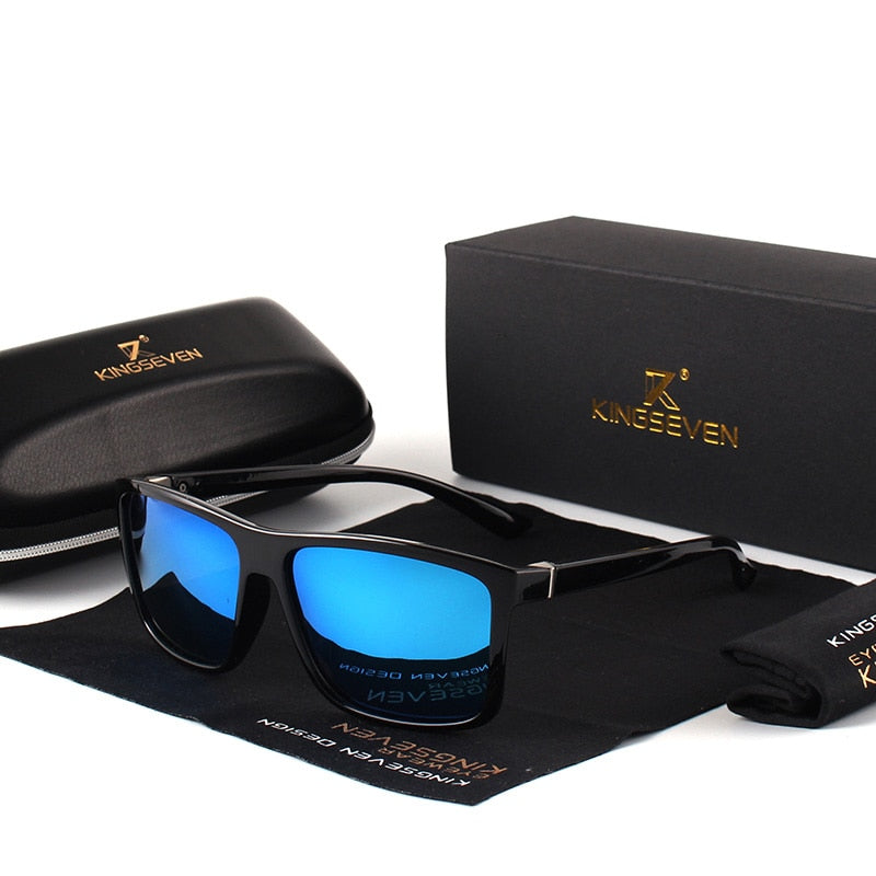 KINGSEVEN Vintage Sonnenbrille Männer UV400 quadratische Brille Fahren Reisen Gafas S730