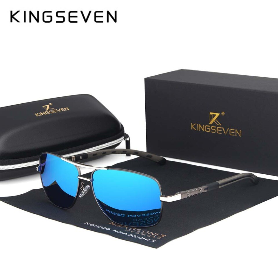 KINGSEVEN Männer Sonnenbrille polarisiert UV400 Spiegel N724