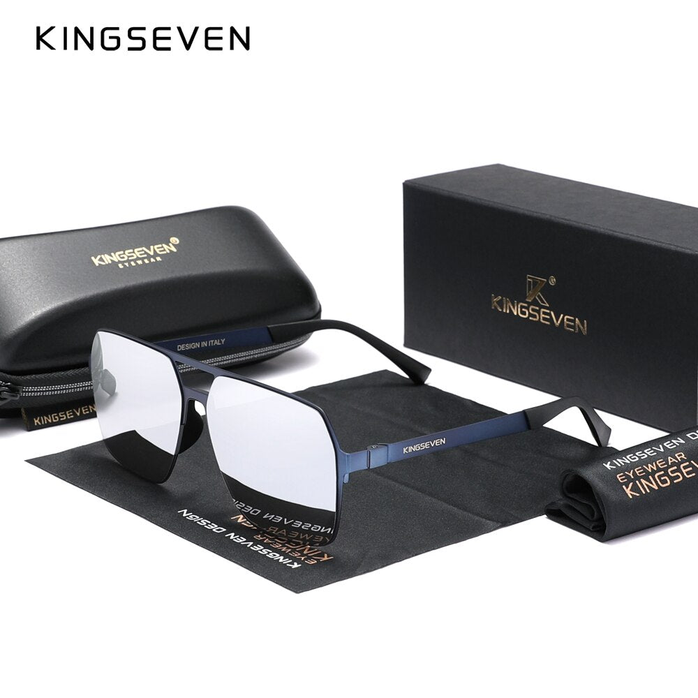 KINGSEVEN Polarisierte Sonnenbrille Herren Angeln Fahren dünn Pilotenbrille UV400