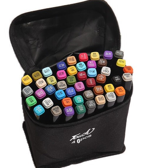 30-60-80-168 waterproof acrylic felt-tip pens Touch Sweet + carrying case
