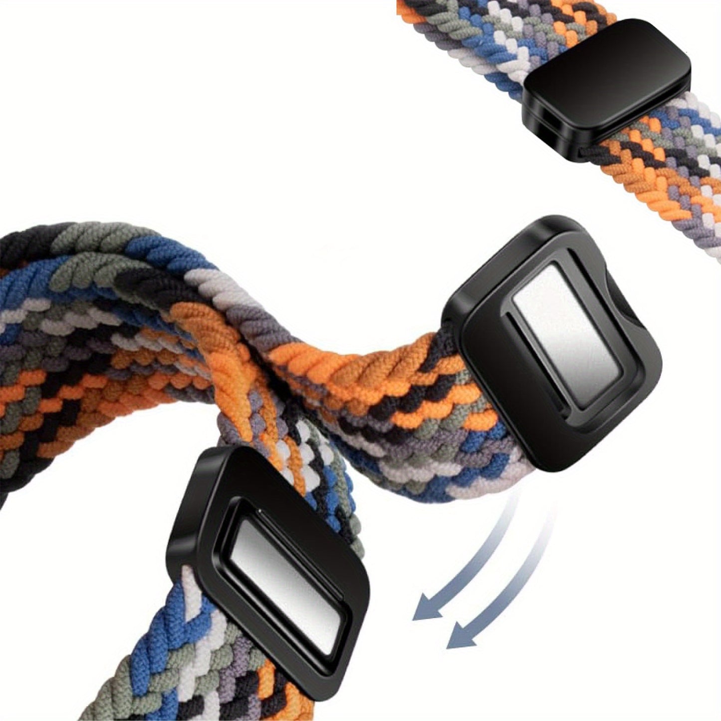 Apple Watch Magnetic Woven Strap Adjustable Stretchy Replacement Bracelet for iWatch Series SE/9/10 Ultra
