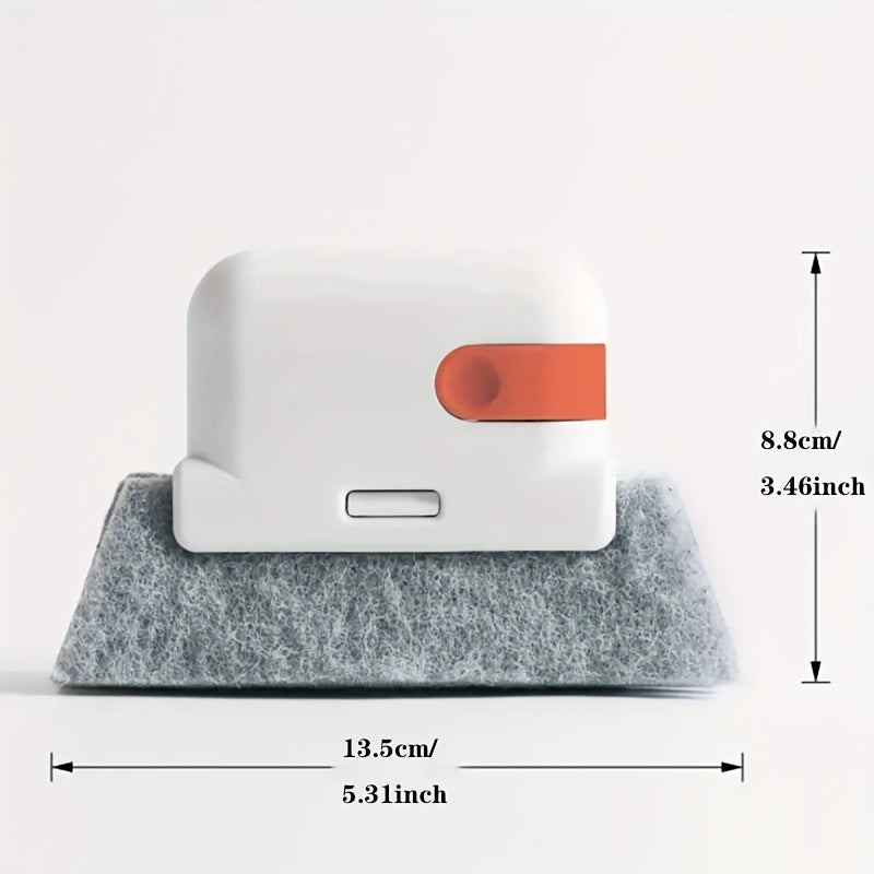 Handheld Groove Cleaning Tool 1pc 2-In-1 for Window Slots Frames Doors Spotless Crevice Cleaner