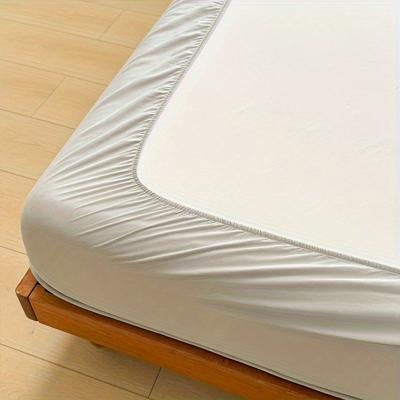 1pc Quilted Waterproof Mattress Protector (Without Pillow &amp; Core) Soft Comfortable Solid Color Bedding Mattress Cover for Bedroom, Guest Room, Hotel, Apartment, School