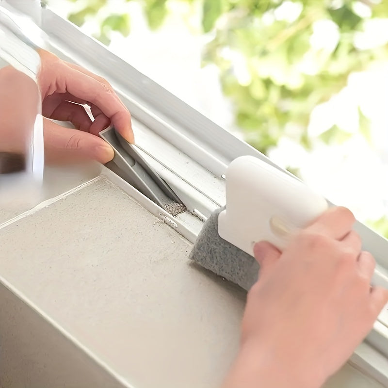Handheld Groove Cleaning Tool 1pc 2-In-1 for Window Slots Frames Doors Spotless Crevice Cleaner