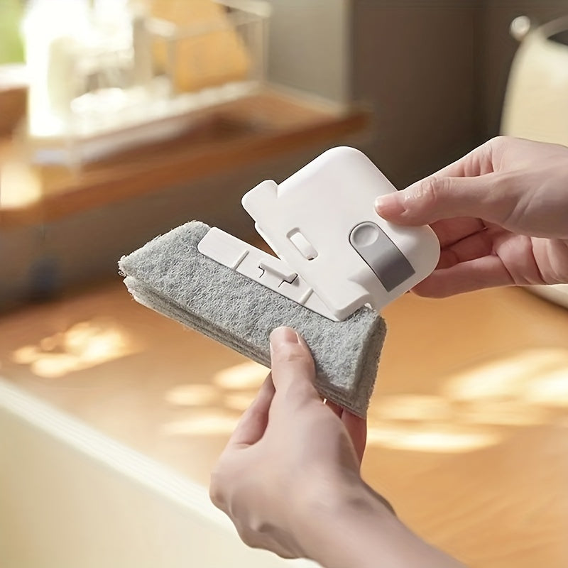 Handheld Groove Cleaning Tool 1pc 2-In-1 for Window Slots Frames Doors Spotless Crevice Cleaner