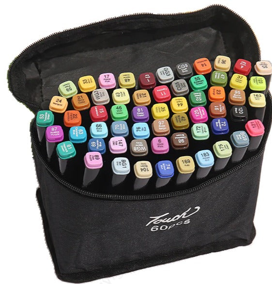 30-60-80-168 waterproof acrylic felt-tip pens Touch Sweet + carrying case
