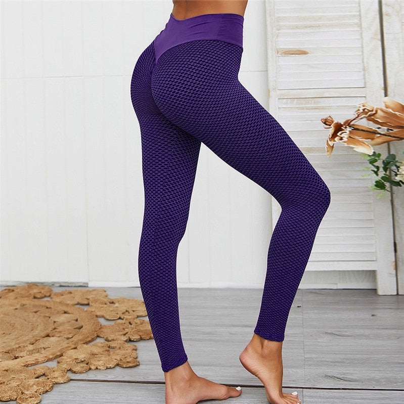 Nahtlose Fitness Leggings Damen hohe Taille Push-up