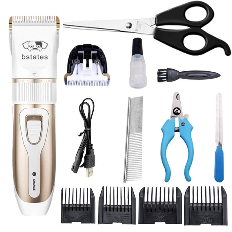 Professional Cordless Pet Hair Clipper Set
