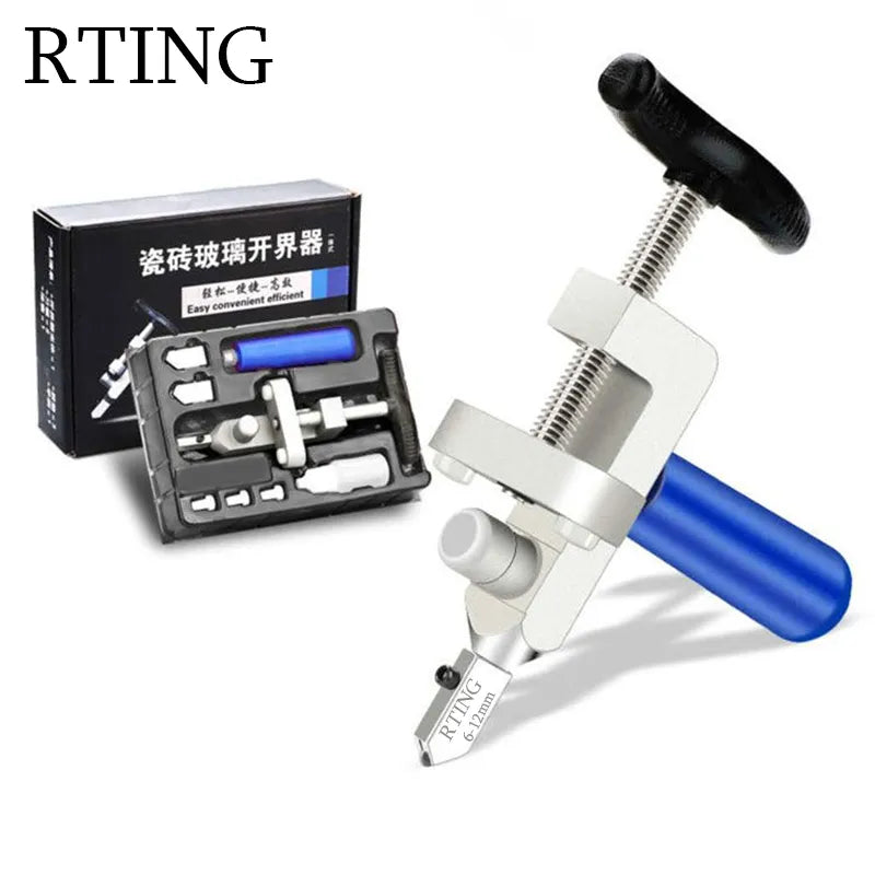 Professional Diamond Glass Cutter for Cutting Glass Tiles 2 in 1 Glass Cutter Set Manual Construction Tools