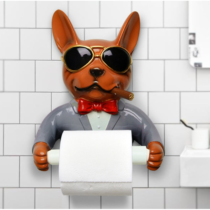 Toilettenpapierhalter mit Hundemotiv