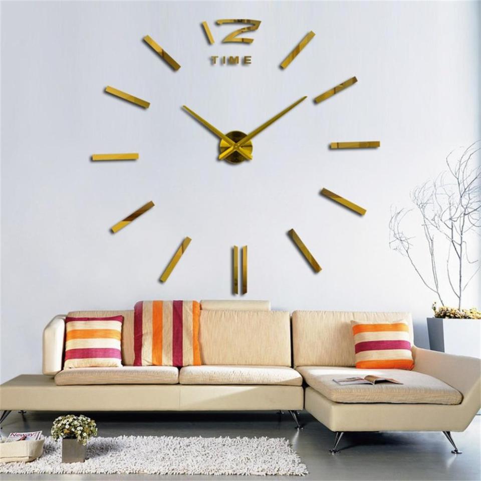 3D DIY Clock Acrylic Mirror Sticker for Home
