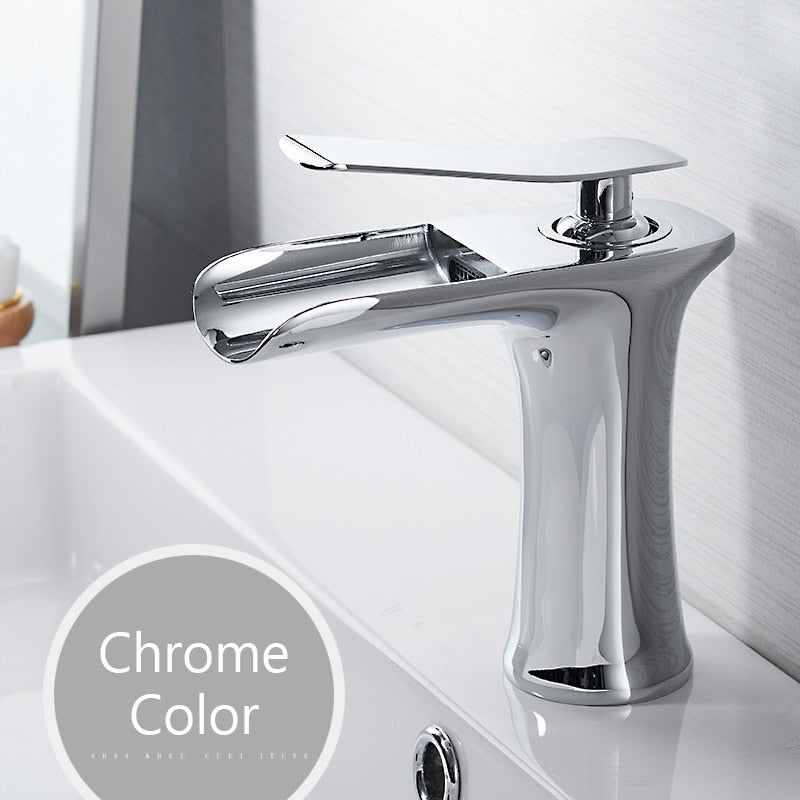 Washbasin faucet waterfall bathroom faucet single lever mixer tap