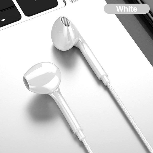 3,5mm Kabel-Kopfhörer mit Bass, Stereo, Mikrofon für Xiaomi, iPhone 11