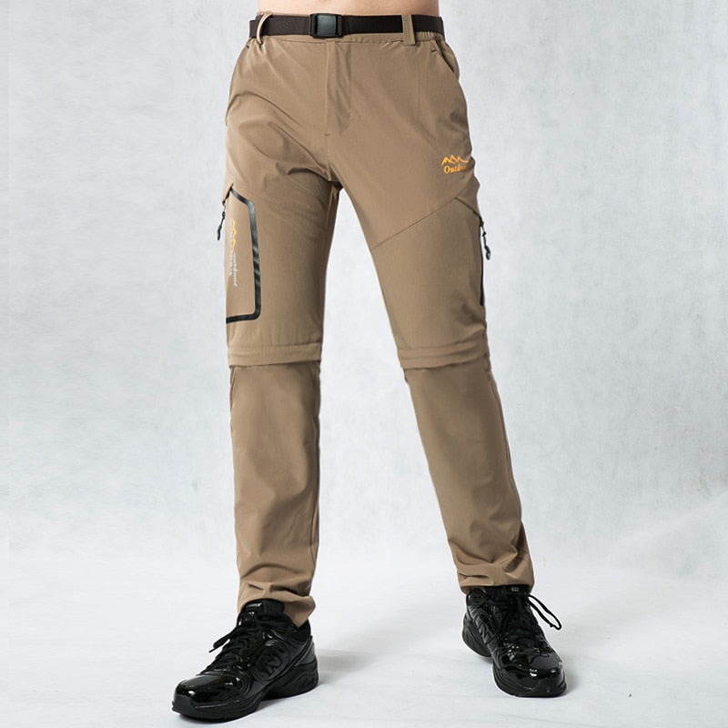 TRVLWEGO Men Camping Hiking Pants Trekking High Stretch Summer Thin Waterproof Quick Dry
