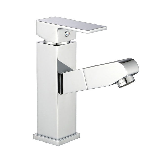 XUNSHINI Bathroom Kitchen Sink Faucet - Single Handle, Pull Out Spray, Hot and Cold Water