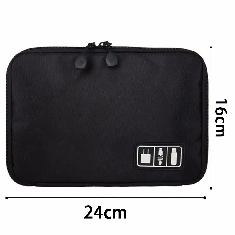 Outdoor Travel Kit Waterproof Nylon Cable Holder Bag Electronic Accessories Camping Organizer Bag